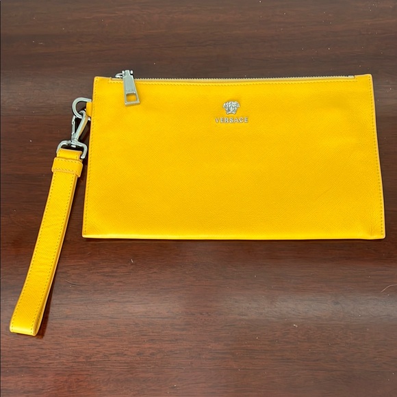 Versace Yellow Wristlet Clutch - Picture 1 of 8